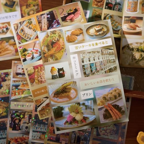 Japanese Food Sticker Book - 20 Sheets Kawaii Sushi Ramen Stickers for Journals, Planners, Scrapbooking & Water Bottles - Retro Izakaya Vibe Vinyl Decals (277 Pcs, Brown) - Image 6
