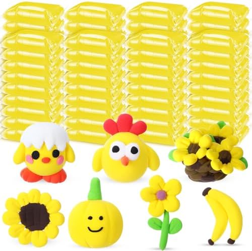VioraWhite 72 Pcs 38oz Air Dry Clay Bulk Modeling Clay,Yellow by VioraWhite