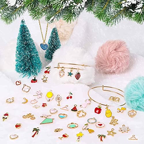 Acejoz 200Pcs Enamel Charms for Jewelry Making, Assorted Wholesale Mixed Bulk Metal Earring Bangle Charms for DIY Necklace Bracelet Jewelry Making and Crafting - Image 5