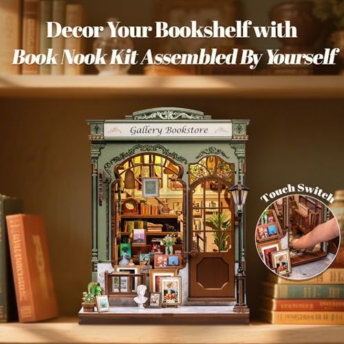 Fsolis Book Nook Kit – DIY Miniature House Gallery Bookstore - Image 4