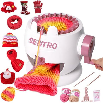 PKHOUHYI Sentro 22 Knitting Machine, Sentro 22 Needles Knitting Machine Automatic Circular Weaving Spinning Knitting Loom Machine Kit for Adults and Beginners for Scarf/Hats/Sweater/Kintting Toys by PKHOUHYI