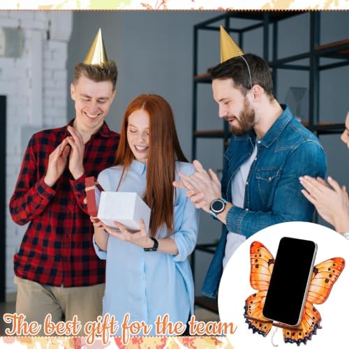 Kenning 12 Pcs Butterfly Crafts Color Your Own Phone Holder DIY Butterfly Cell Phone Stand Paint Your Own Unfinished Wooden Cellphone Holder Paint with 24 Color Pens for Adults Handmade Project Gift - Image 6