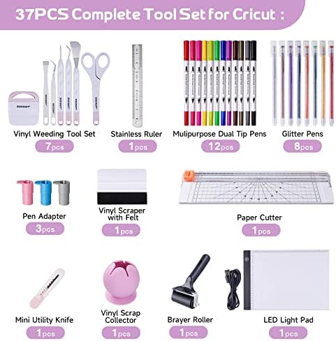 GO2CRAFT 37Pcs Essential Tool Set, for Vinyl Crafting, Starter Kit - Image 5