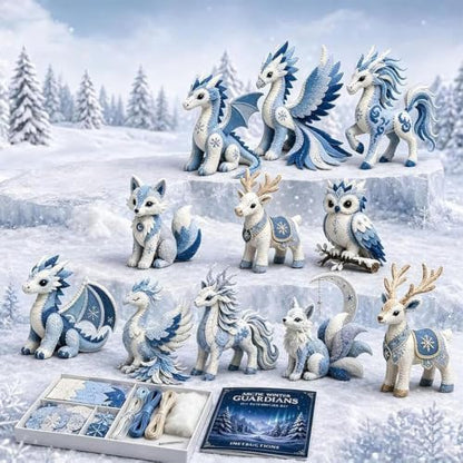 Arctic Winter Guardians DIY Patchwork Kit, Felt Animal Sewing Kit for Beginners, 3D Stuffed Animals Mythical Creature for Adult, Pre-Cut Handmade Craft Kit for Home Decor & Creative Gift (Color10) - Image 3