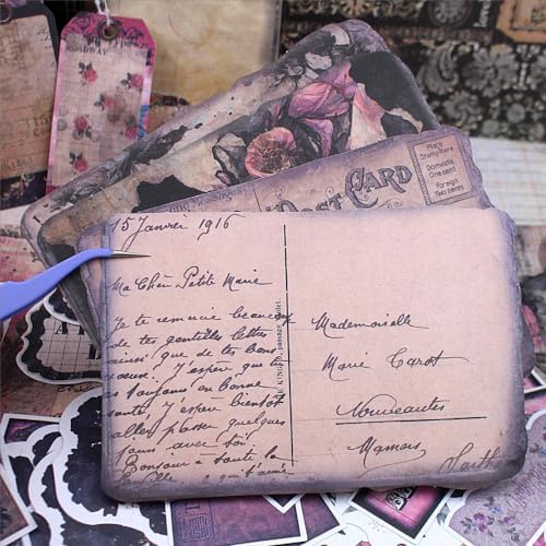 Diuhofart Vintage Scrapbooking Supplies Kit, 185pcs Junk Journal Kit with Scrapbook Paper A6 Aesthetic Notebook, Scrapbook Kit, Art Craft DIY Gift for Adult Women - Image 5