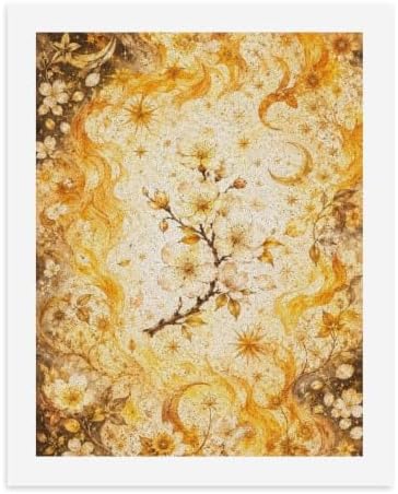 Bozfoxa Paint by Numbers Kit for Adults Beginner Golden Moon Floral by Unknown