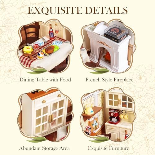 Rolife Super Creator-DIY Plastic Miniature House for Adults, Mini Blocks Model Kit Building Set for Teens 8-12, DIY Crafts/Hobbies/Building Blocks Toys for Teens&Adults (Warm Dining Room) - Image 6