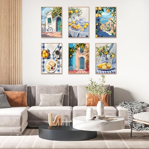 Camocin 6 Pack Paint by Numbers Kit for Adults, Lemon Canvas Painting Set - Image 6