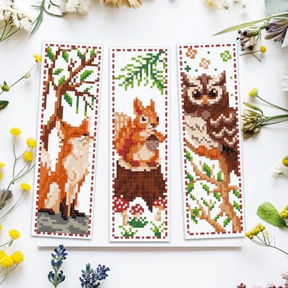 ACRNIGHEET 6 PCS Cross Stitch Bookmark Kit Animals Patterns DIY Stamped Embroidery Bookmark Kit DIY Bookmarks Crossstitch Kits Adul Stamped Embroidery Bookmarks with Instructions 11CT - Image 5