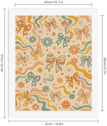 Paint by Numbers Kit for Adults Beginner Art Decor Retro Floral Bows - Image 3