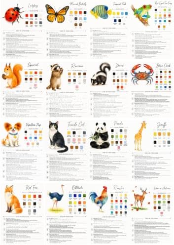 Watercolor Workbook for Beginners – Animals, 16 Original Watercolor Projects, Lay-Flat Watercolor Paper Book(9.45 × 7.48 in), Water Coloring Book for Adults, Art Gift - Image 2