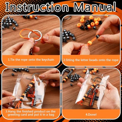 Suncalla 984 Pcs 24 Set Basketball Cross Keychain Making Kit DIY Bag Bead - Image 3