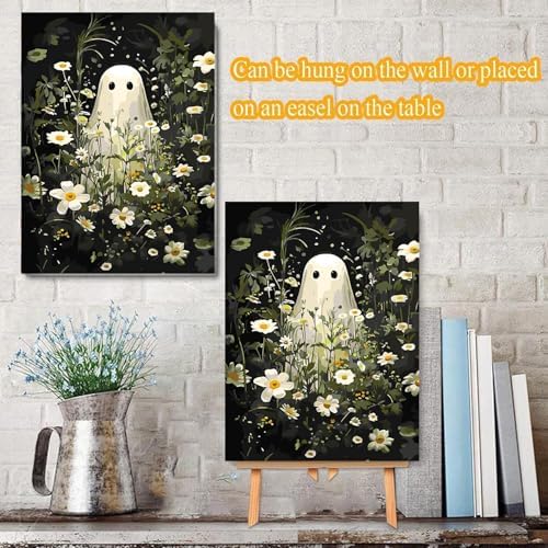 Halloween Framed Paint by Numbers Kits for Adults 12x16in with Wooden Easel - Image 3