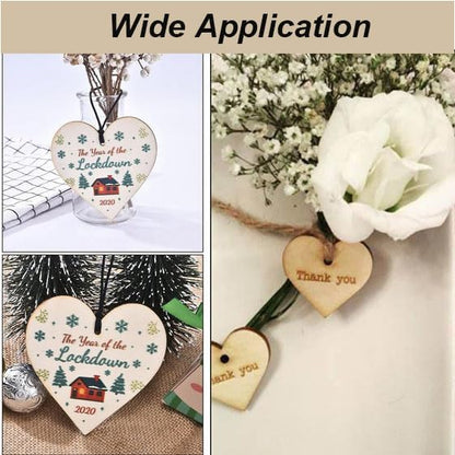 QMTSINEW 100 Pcs Blank Heart-Shaped Wooden Keychain Set,Unfinished Heart Wooden Circles with 100Pcs Key Rings Personalized Wood Keychain Key Ring Key Tags DIY Keychain Supplies for Craft - Image 5