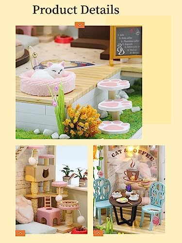 DIY Miniature Dollhouse Kit, Wooden Mini Dollhouse Kit for Adults with Dust Proof, Birthday Thanksgiving for Adults, Family, Friends - Image 6
