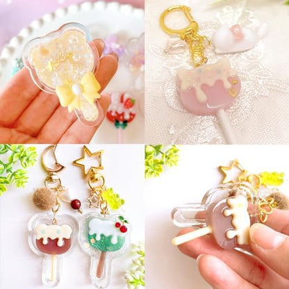 Resin Shaker Molds Lolipop Kitty and Bear Kits Set with Matching Films - Image 3