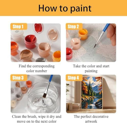 Mowana Landscape Paint by Numbers Kit for Adults Beginners - Image 4