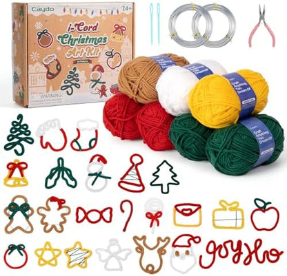 Caydo i Cord Christmas Decoration Making Kit with 24 Patterns for Beginners by Caydo
