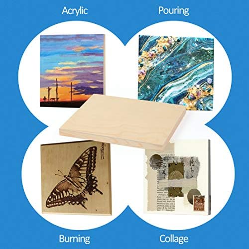 Falling in Art 4 Pack 8x10’’ Unfinished Birch Wood Panels Kit for Painting - Image 2