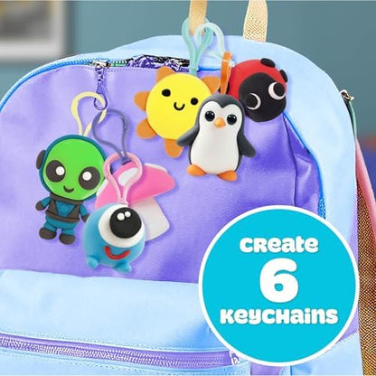 Play-Doh Air Dry Clay Mini Maker Creations, Makes 6 Keychains - Image 3