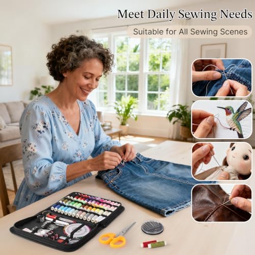 Coquimbo Sewing Kit Travel for Adults Beginner, 160 Pieces Sewing Supplies - Image 3