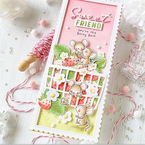 Scrapbooking Die-Cuts, Christmas Metal Cutting Dies for Card Making, Paper Craft Punch Template, Background Embossing Stencils, DIY Album Décor (Strawberries and Baskets) - Image 3