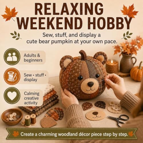 DIY Animal Pumpkin Fabric Sewing Kit (#B) - Image 3