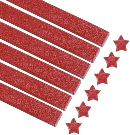 MECCANIXITY 360 Sheets Origami Paper Glitter Stars Papers Dark Red Fold Paper for Beginner Arts Crafts Projects,0.4 x 9.5 Inch by MECCANIXITY