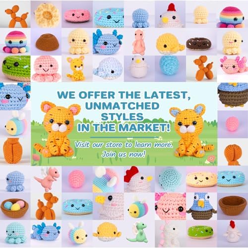 Crochetta Crochet Kit for Beginners, Crochet Starter Kit w Step-by-Step Video Tutorials, Beginner Crochet Kit for Adults Kids Women Men Complete Kit Included (2 Axolotls) - Image 4