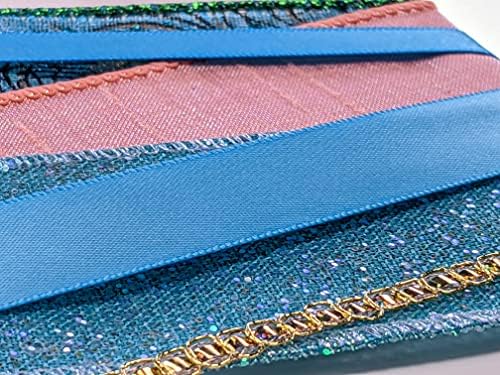 DIY Greeting Card Kit - Ribbon Cards - Handmade DIY Card Kits - Craft Kits for Kids & Adults - Card Making Kit, Thank You & Birthday Cards - Card Maker Kit for 10 Project Card (Peacock Blue) - Image 5