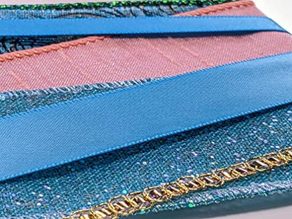 DIY Greeting Card Kit - Ribbon Cards - Handmade DIY Card Kits - Craft Kits for Kids & Adults - Card Making Kit, Thank You & Birthday Cards - Card Maker Kit for 10 Project Card (Peacock Blue) - Image 5