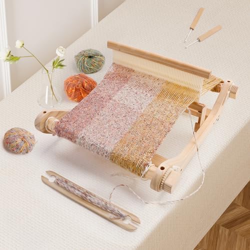 PURCOULEUR 12 Inches Rigid Heddle Loom, Wooden Loom Kit for Adults - Image 6