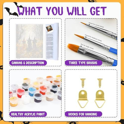 hkejoi Fall Paint by Numbers Kit for Adults, 16x20 in - Image 6