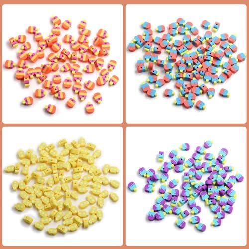100 Pcs Popsicle Polymer Clay Beads Cartoon Heishi Spacer Beads Supplies for DIY Bracelet Earring Necklace Jewelry Making - Image 3