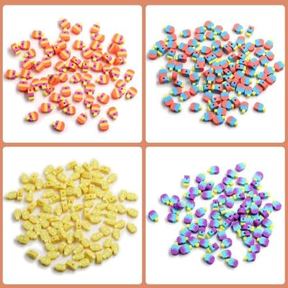 100 Pcs Popsicle Polymer Clay Beads Cartoon Heishi Spacer Beads Supplies for DIY Bracelet Earring Necklace Jewelry Making - Image 3