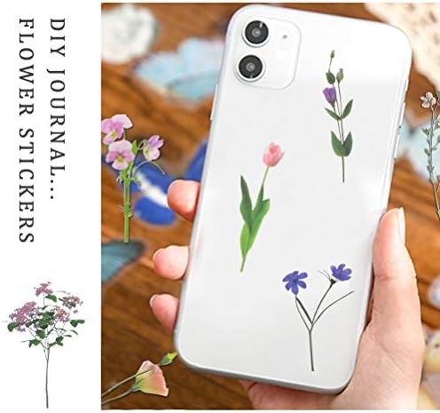 80 Pieces Natural Flower Stickers for Scrapbooking, Self-Adhesive - Image 6