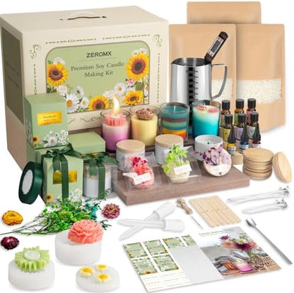 ZEROMX Candle Making Kit for Adults Beginners Full Set DIY Candle Supplies by ZEROMX