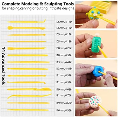 CiaraQ 86-Color Polymer Clay Oven Bake Modeling Kit - Image 5