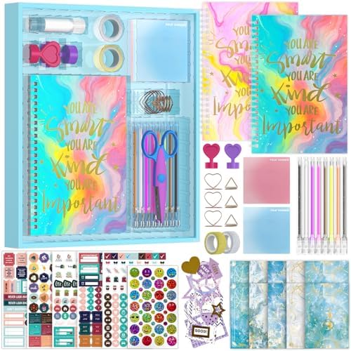 SUPMANGO 2-Pack DIY Journal Kit for Girls Ages 8-14,DIY Journal Set Stationary Birthday Gifts Ideas for Girls,Art Crafts for Tween Kid Scrapbook & Diary Supplies Set by Unknown