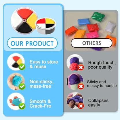Air Dry Clay Kit for Kids -12 Marine Animals‌ Theme Colored Clay Sculpting kit, Ultra Light DIY Model Magic Clay with Sculpting Tools and Tutorials, Soft & Non-Sticky, Arts and Crafts Gift for Kids - Image 3