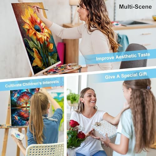 Paint by Numbers Kit for Adults, Tree of Life Acrylic Canvas Painting Set - Image 7