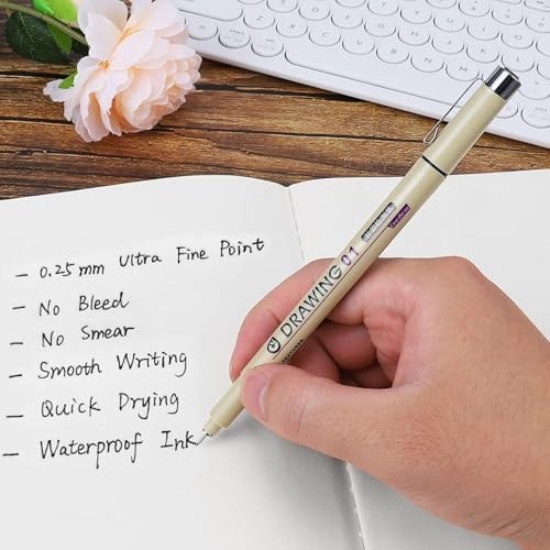 Muchcute Extra Fine Point Writing Pens,6 Black 0.25mm Smooth No Bleed Bible - Image 7