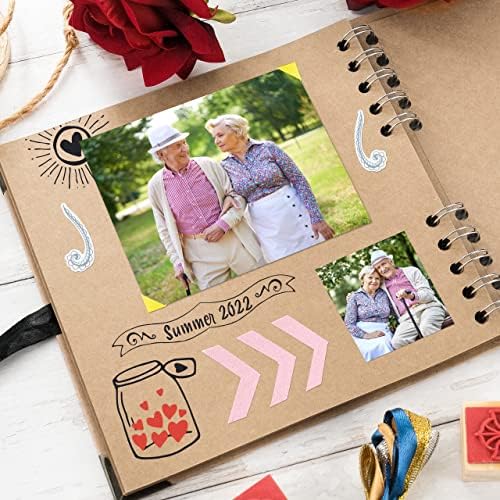 Scrapbook Album, 36 Pages, 7 x 7 Inch, Brown Photo Album, Scrap Book - Image 7
