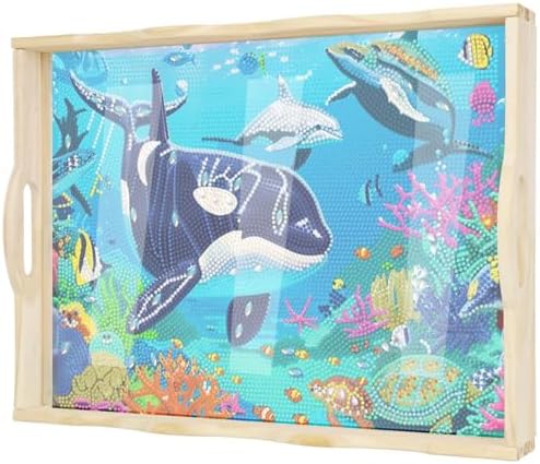 EWJRNSF Diamond Art Kits for Adults Wooden Serving Trays with Handles by EWJRNSFDiamondPainting