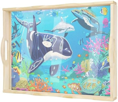EWJRNSF Diamond Art Kits for Adults Wooden Serving Trays with Handles by EWJRNSFDiamondPainting