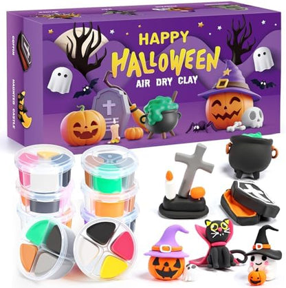 Capoda 24 Boxes Halloween Air Dry Clay Kits Modeling Clay for Kids Gifts by Capoda