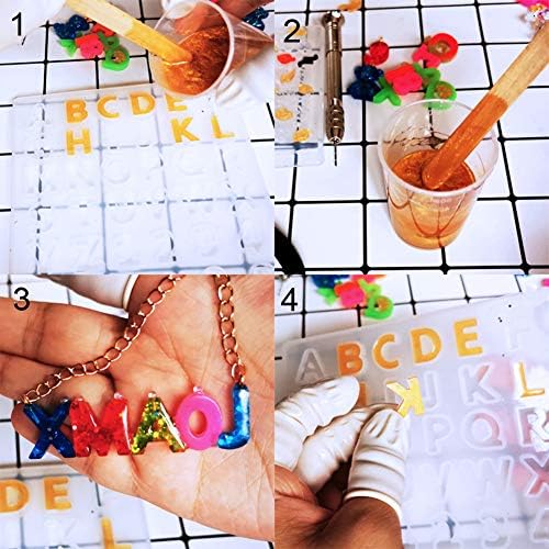 Silicone Mold Resin Jewelry Making Kit, DIY Resin Craft Set with Glitter Powder and Accessories, Reusable Non - for Necklace Pendants and Decor - Image 7