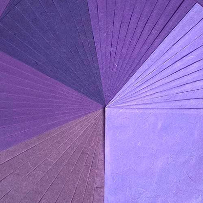 Natural Fiber Mulberry Paper Sheets 6 x 6 Inches, 50 PCS Handmade Craft Paper for Origami, Scrapbooking, Card Making, DIY Decoration, Mixed Media Art (Purple Tone, 6x6 Inch) - Image 5