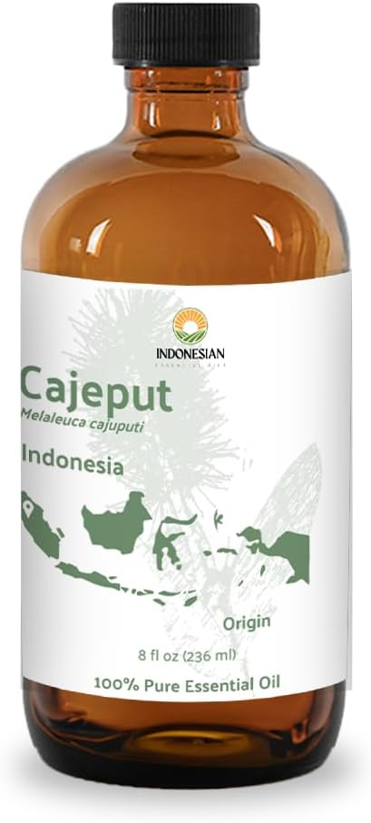 Nature Packaged Cajeput Essential Oil (8oz) - Direct from Central Java, Indonesia - Essential Oils for Diffusers Aromatherapy; Essential Oils for Body; Massage Oils | 100% Pure Therapeutic Grade