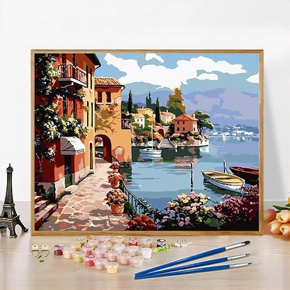 QUITEDEW Landscape Paint by Number Kit for Adults,16x20 Inch - Image 3